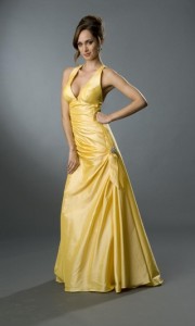 rochie de mireasa galbena