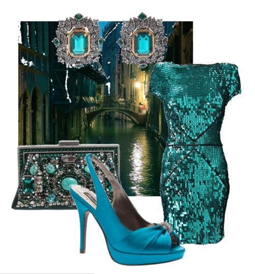 rochie verde turcoaz cu paiete