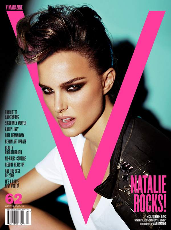Pictorial incendiar, Natalie Portman, V magazine, Mario Testino, Calvin Klein, Chanel, Armani