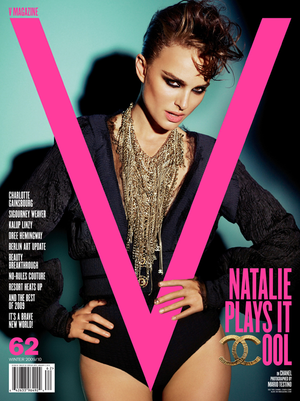 Pictorial incendiar, Natalie Portman, V magazine, Mario Testino, Calvin Klein, Chanel, Armani Natalie Portman in V magazine