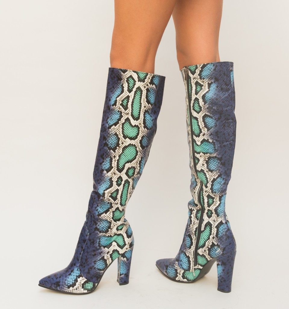 cizme cowboy cu print animal