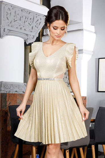 rochie-aurie-cu-pliuri rochie-aurie-cu-pliuri