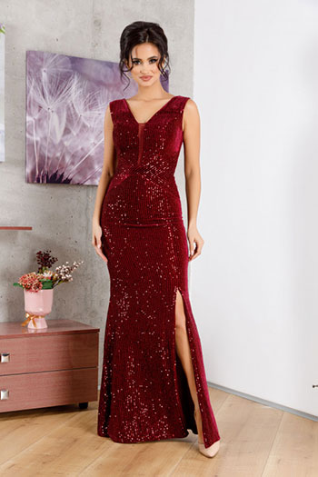 rochie-bordo-lunga-cu-slit-lateral rochie-bordo-lunga-cu-slit-lateral