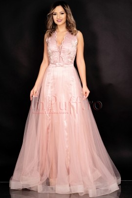 rochie roz diafana din tul rochie roz diafana din tul